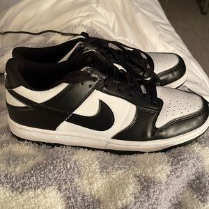 Black and white panda dunks